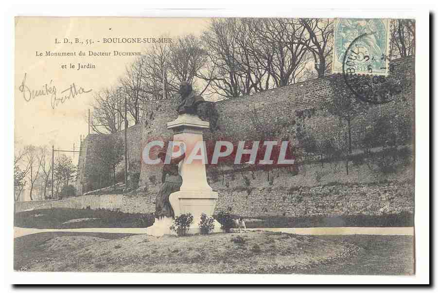 Boulogne-sur-Mer — Monument du Docteur Duchenne et le Jardin — L.D. B. 55