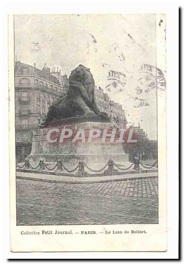 Paris CPA Petit Journal Le lion de Belfort