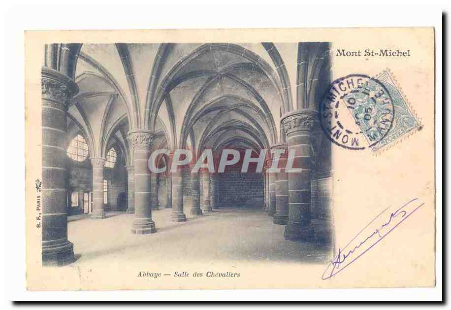 Le Mont Saint Michel CPA Abbaye Salle des chevaliers
