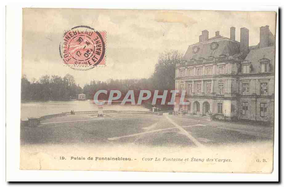 Paleis van Fontainebleau — Hof La Fontaine en Het Carpes-meren — G. B.
