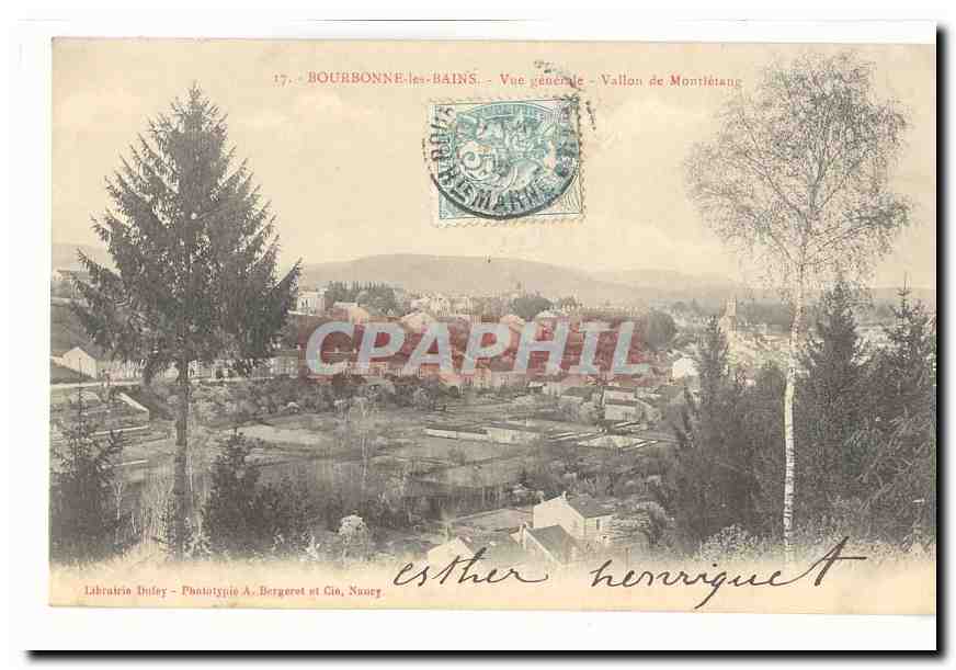 Bourbonne les Bains CPA Vue generale Vallon de Montletang