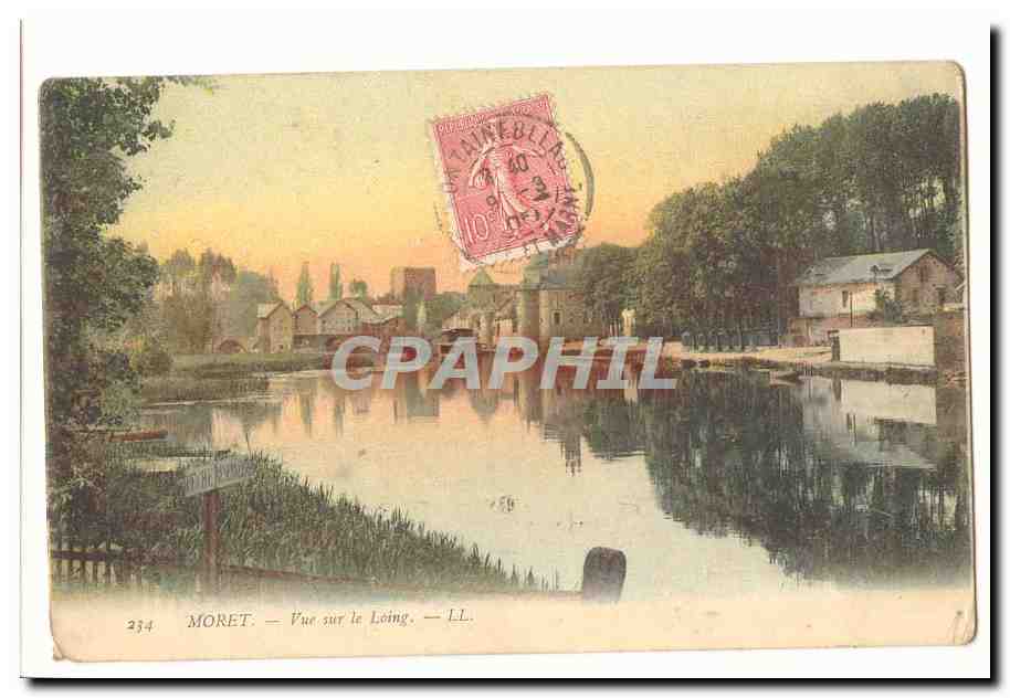 Moret CPA Vue sur le Loing