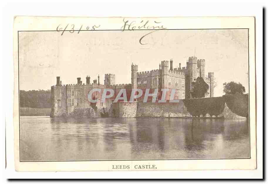 Leeds Castle — vue sur l'eau — éditeur inconnu, n° de série non visible