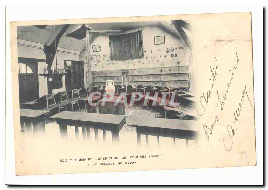 École primaire supérieure de Fournes (Nord) — Salle spéciale de dessin