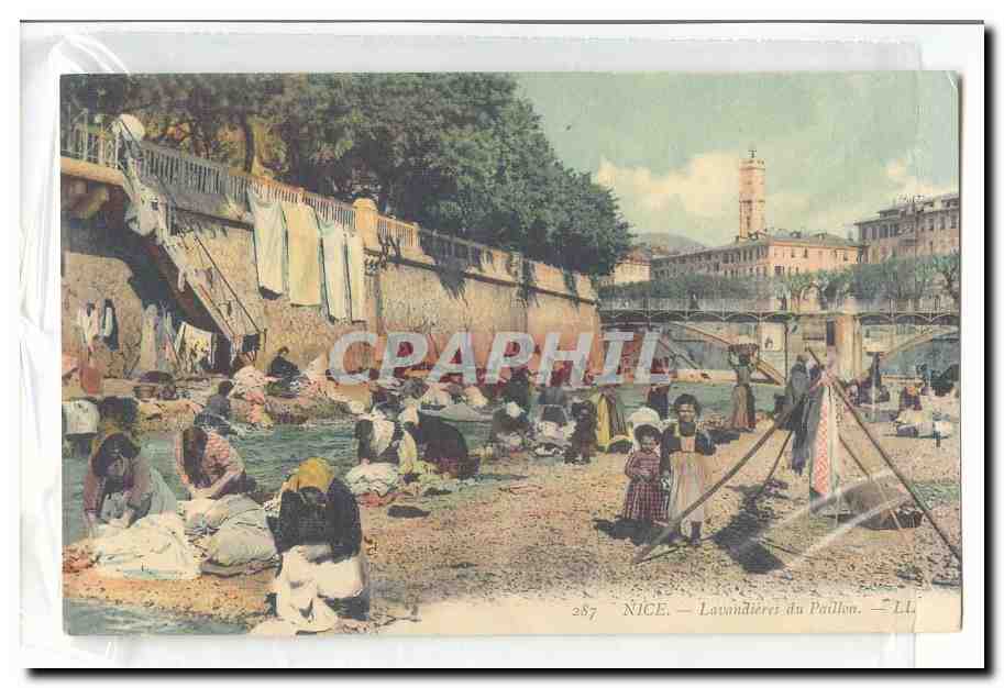 Nice CPA Lavandieres du Paillon TOP