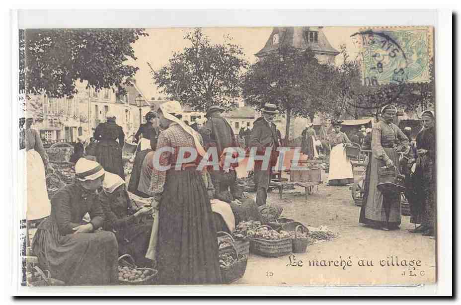 Le marché au village — Série 15 — Éditeur L.C.