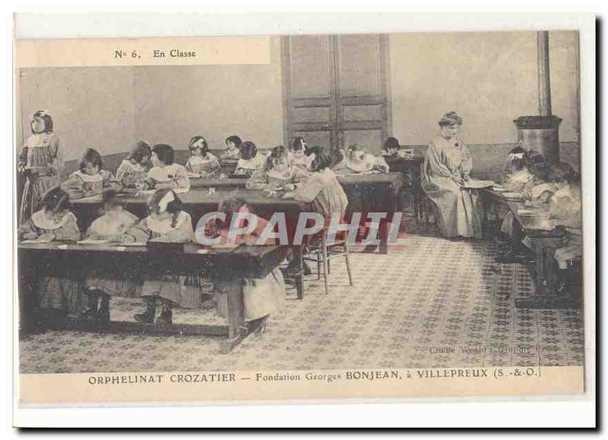 Orphelinat Crozatier CPA Fondation Georges Bonjean a Villepreux n°6 En classe (enfants) TOP