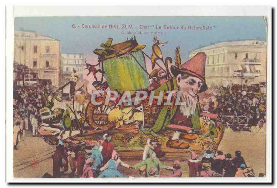 Carnaval de NICE XLIV — Char "Le Retour du Naturaliste" — Guidobaldi, constructeur