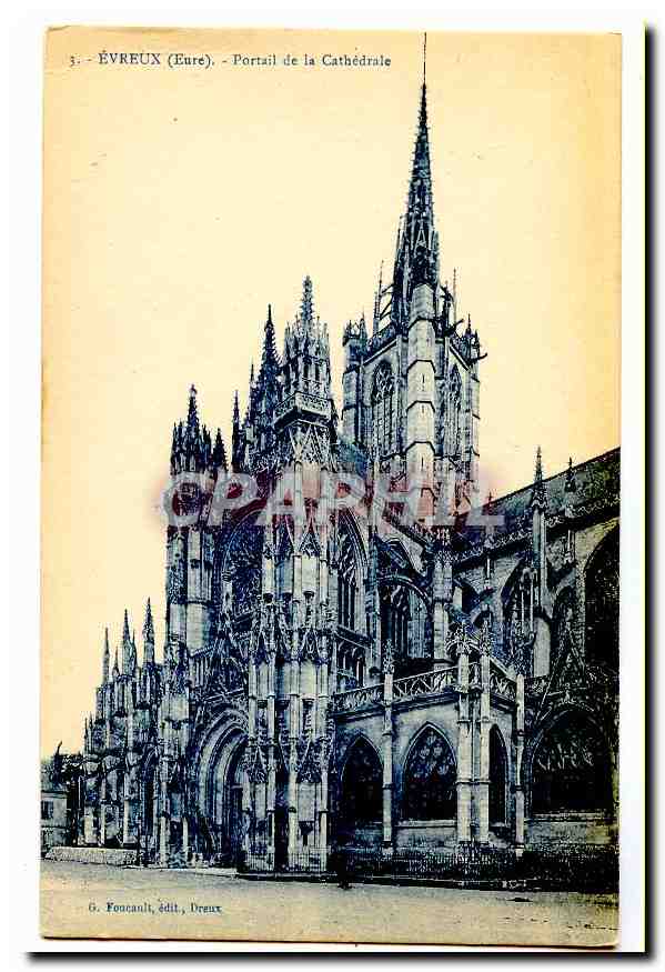 Evreux CPA Portail de la cathedale