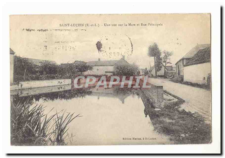 Saint Lucien CPA Une vue sur la Mare et rue principale (pecherus)