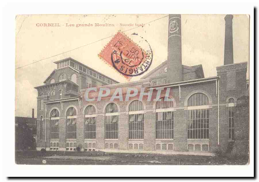 Corbeil CPA Les grands moulins Nouvelle facade (mill)
