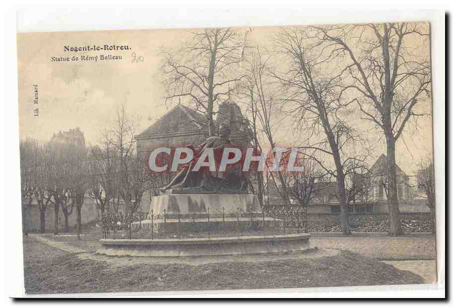 Nogent-le-Rotrou — Statue de Rémy Belleau — Lib. Hammet