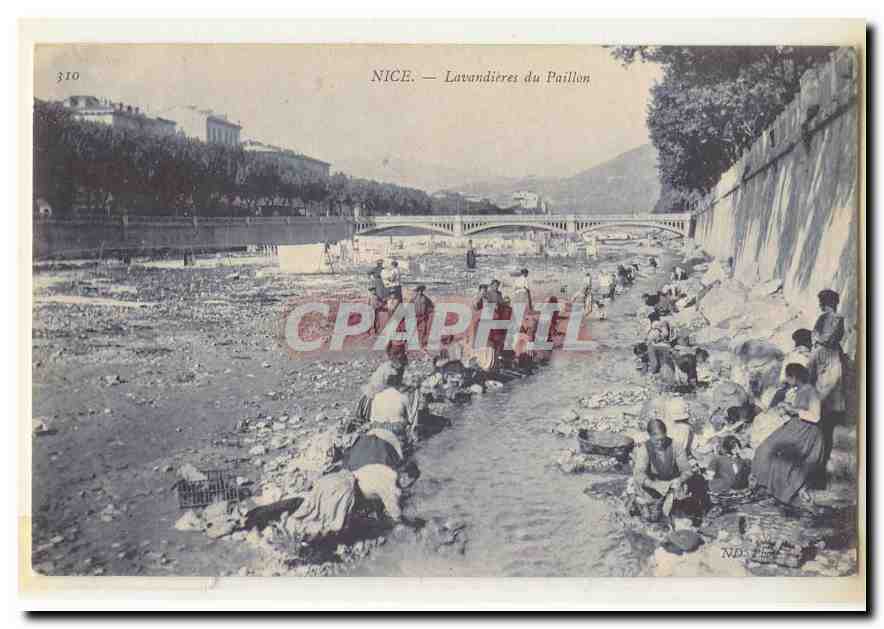 Nice CPA Lavandieres du Paillon TOP