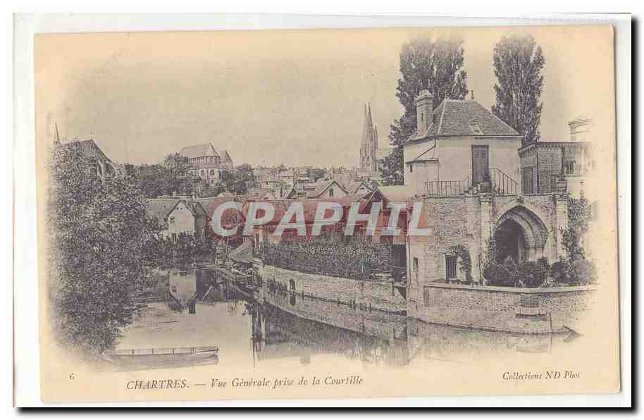 Chartres CPA Vue generale prise de la Courtille