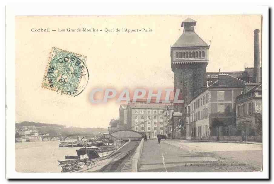 Corbeil CPA Les grands moulins Quai de l'Apport Paris