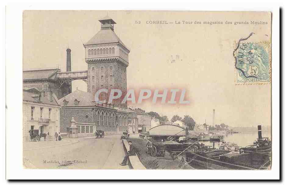 Côrbeil — La Tour des magasins des grands Moulins — Mardelat, édit. Côrbeil