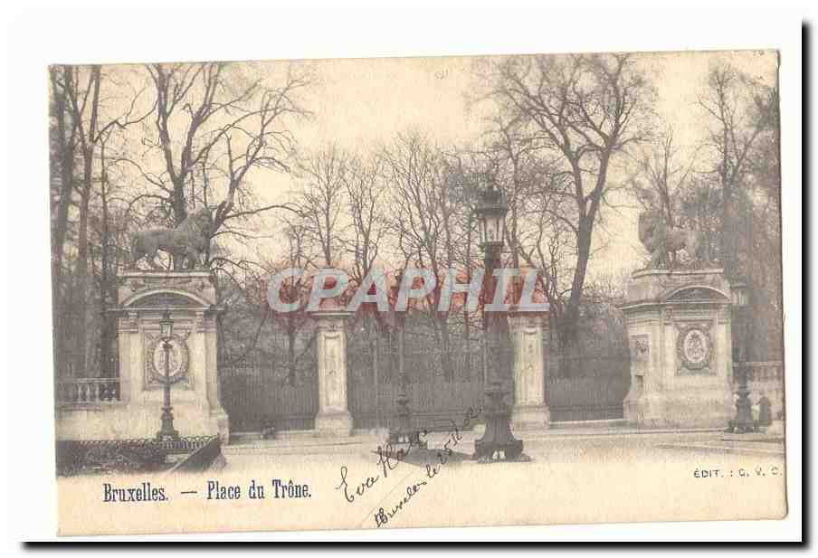 Bruxelles — Place du Trône — Édit. : C.V.C. - Anverso