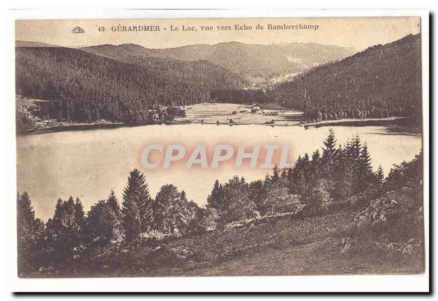 Gerardmer CPA Le lac vue vers echo de Ramberchamp
