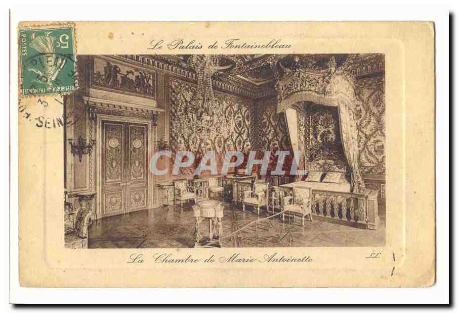 Zimmer von Marie-Antoinette — Schloss Fontainebleau — Verlag: L. D. (Untertitel: 'L. D.')