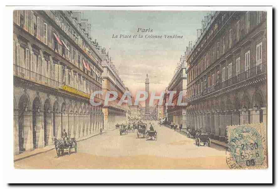 Paris (2eme) CPA La place et la colonne Vendome