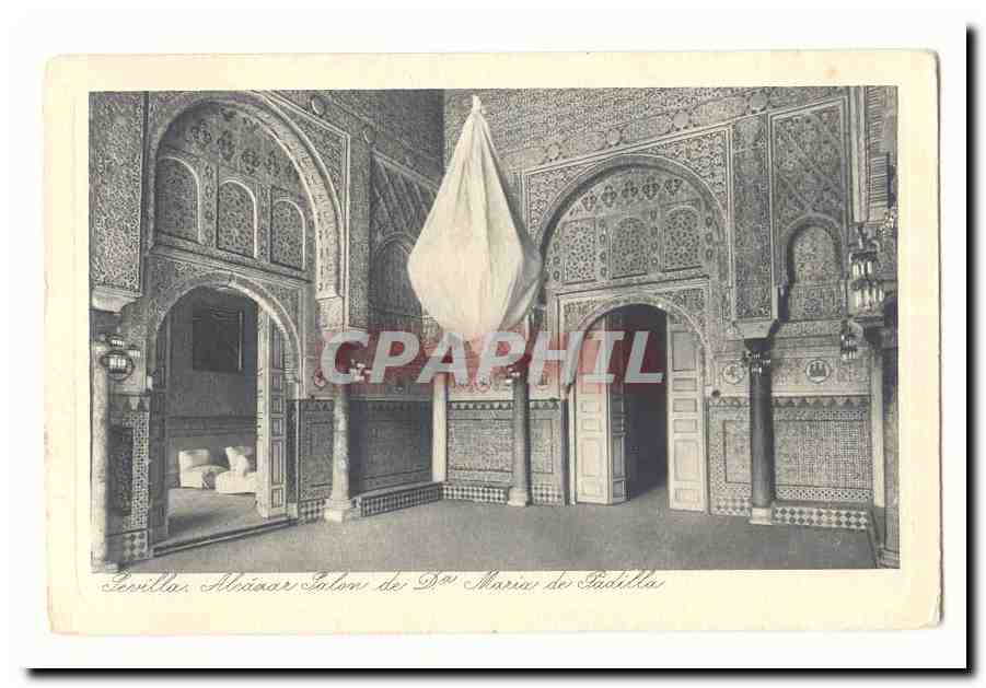 Espagne Spain Espana Sevilla CPA Alcazar Salon de Da Maria de Padilla