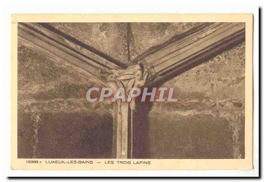 Luxeuil les Bains CPA Les trois lapins (rabbit)