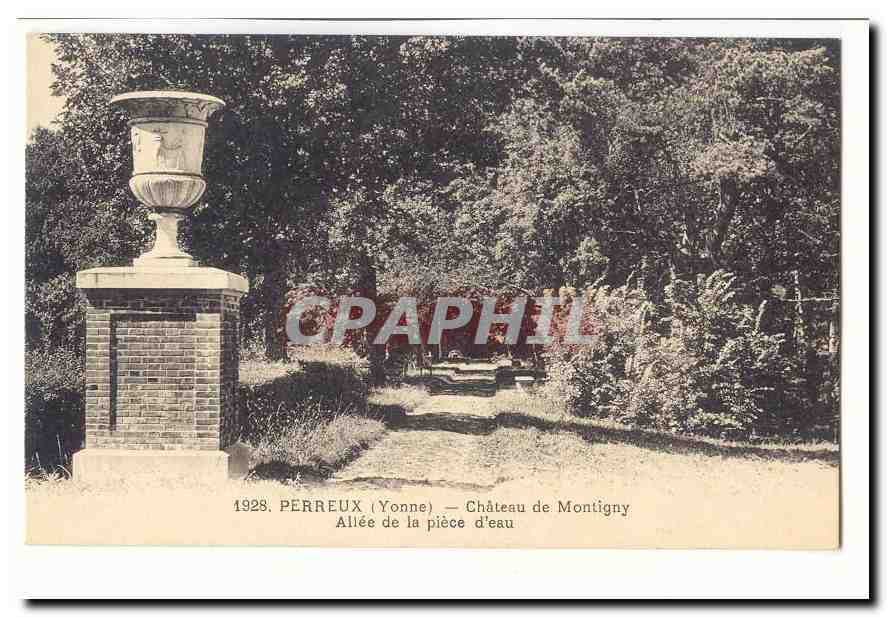 Allée de la pièce d'eau — Château de Montigny — Perreux (Yonne)