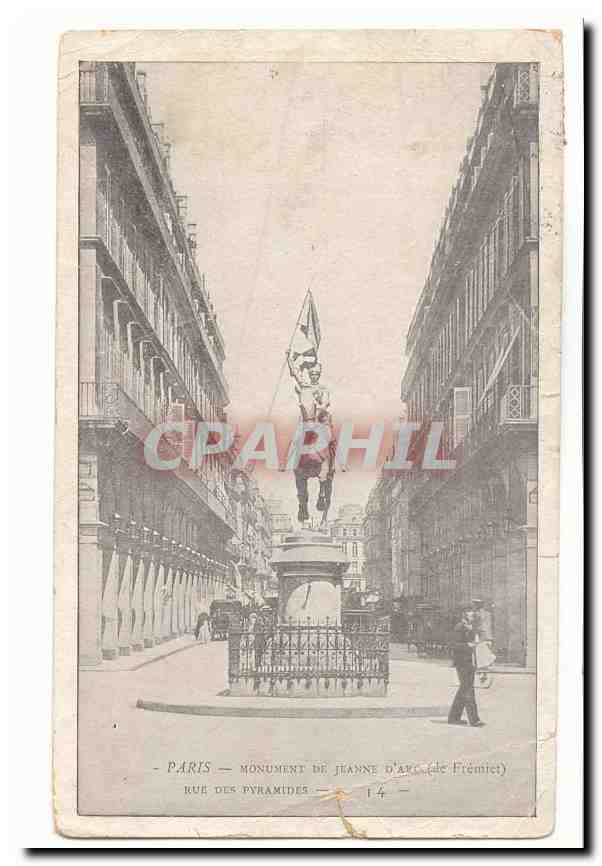Paris (2eme) CPA Monument de Jeanne d'arc (de Fremiet) rue des Pyramides