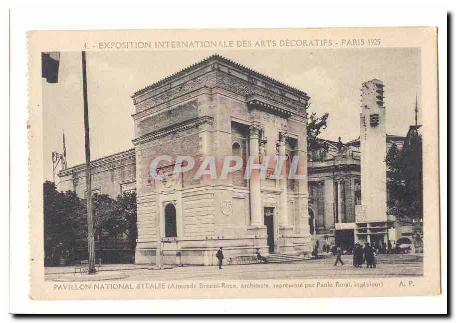 Pavillon National d'Italie — Exposition Internationale des Arts Décoratifs, Paris 1925 — A.P.