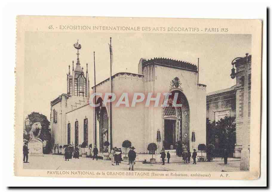 Nationalpavillon Großbritanniens — Internationale Ausstellung für Dekorative Künste, Paris 1925 — Architekten Eaton und Robertson