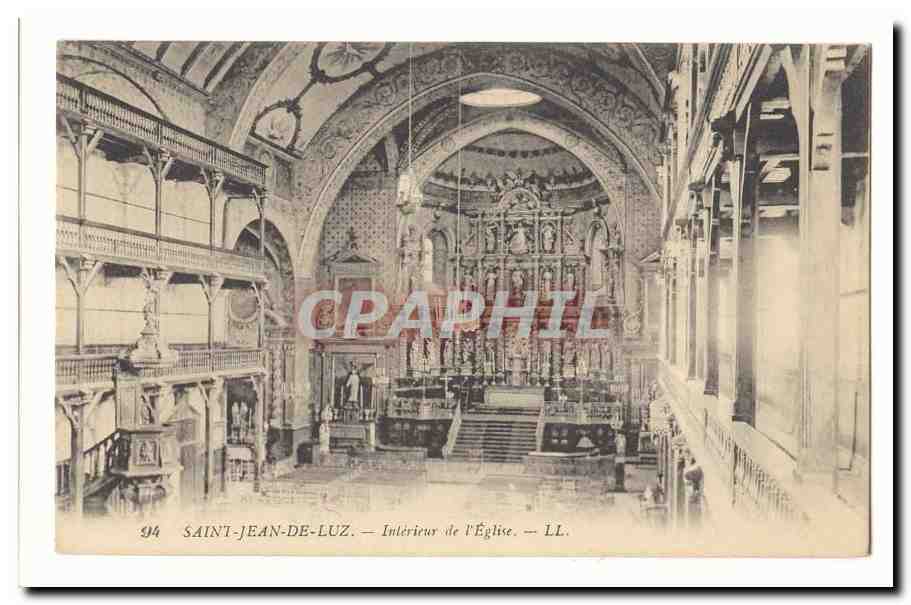 Saint Jean de Luz CPA Interieur de l'eglise