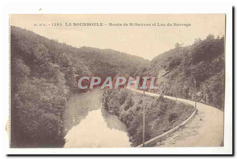 La Bourboule CPA Route de St Sauven et lac du barrage