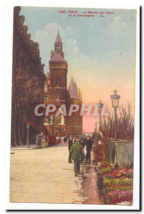 Paris — Le Marché aux Fleurs et la Conciergerie — Éd. L. (n° 1253)