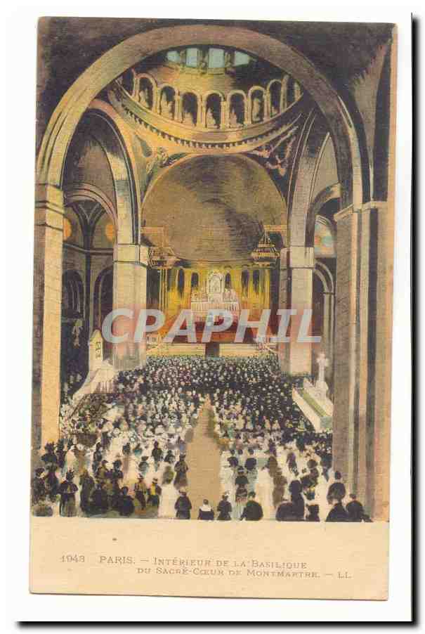 Paris (18eme) CPA interieur de la basilique du Sacre Coeur de Montmartre