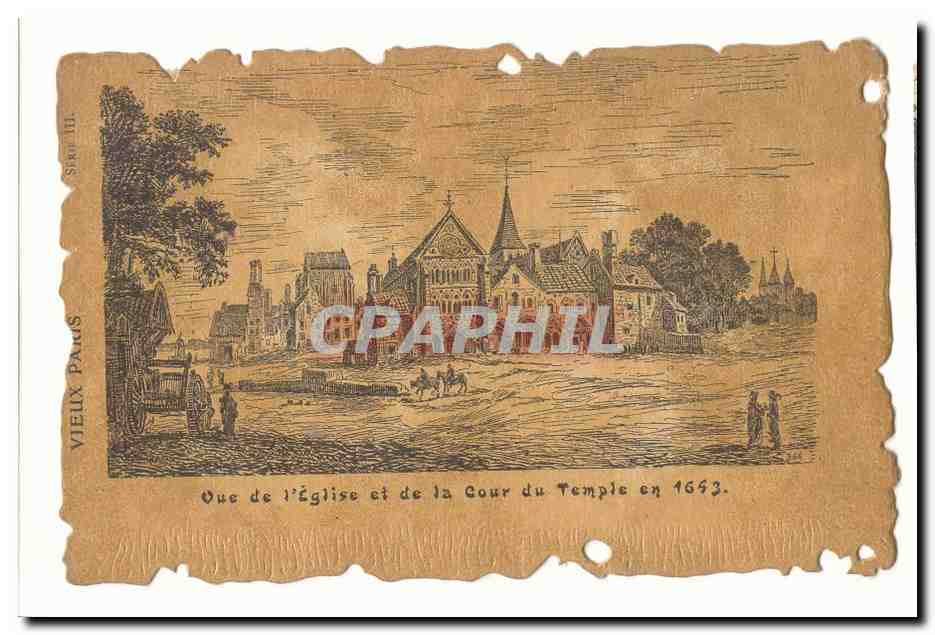 Paris (3eme) CPA Vue de l'eglise et d ela cour du Temple en 1643