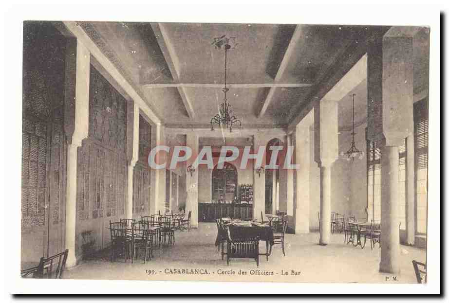 Casablanca - Cercle des Officiers - Le Bar — P.M. n°199