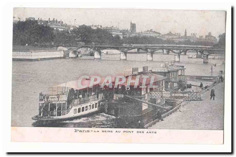 Paris (5eme) CPA La Seine au Pont des Arts (bateau)
