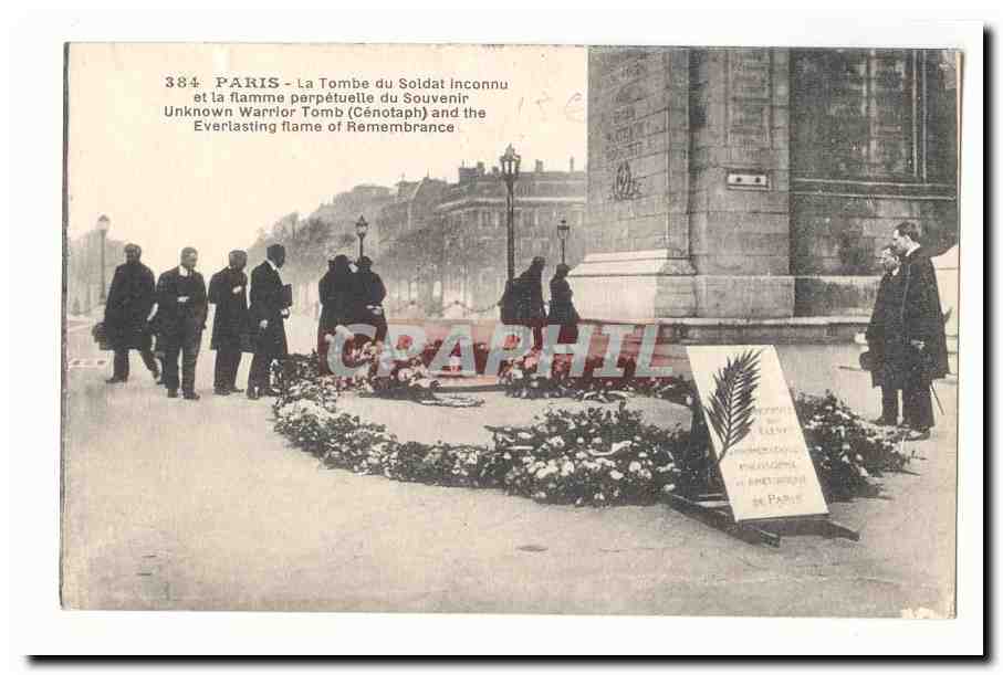 paris (8eme) CPA La tombe du soldat inconnu et la flamme perpetuelle du souvenir Arc de TRiomphe
