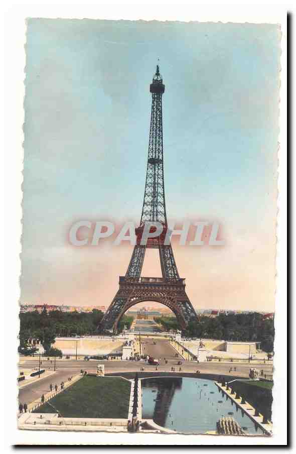 paris (16eme) CPA La tour Eiffel et les bassins de Chaillot