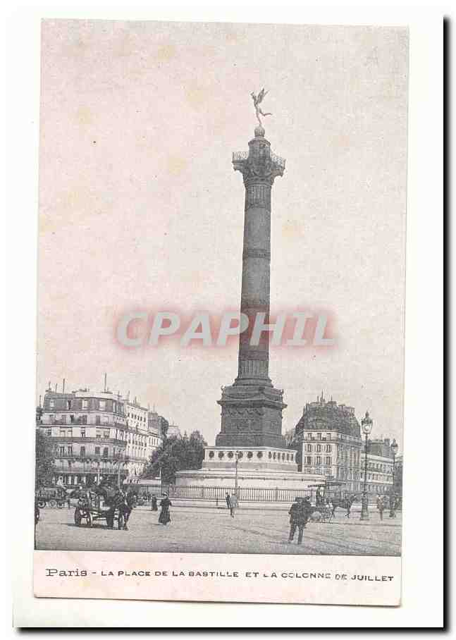 Paris (11eme) CPA La place de la Bastille et la colonne de juillet