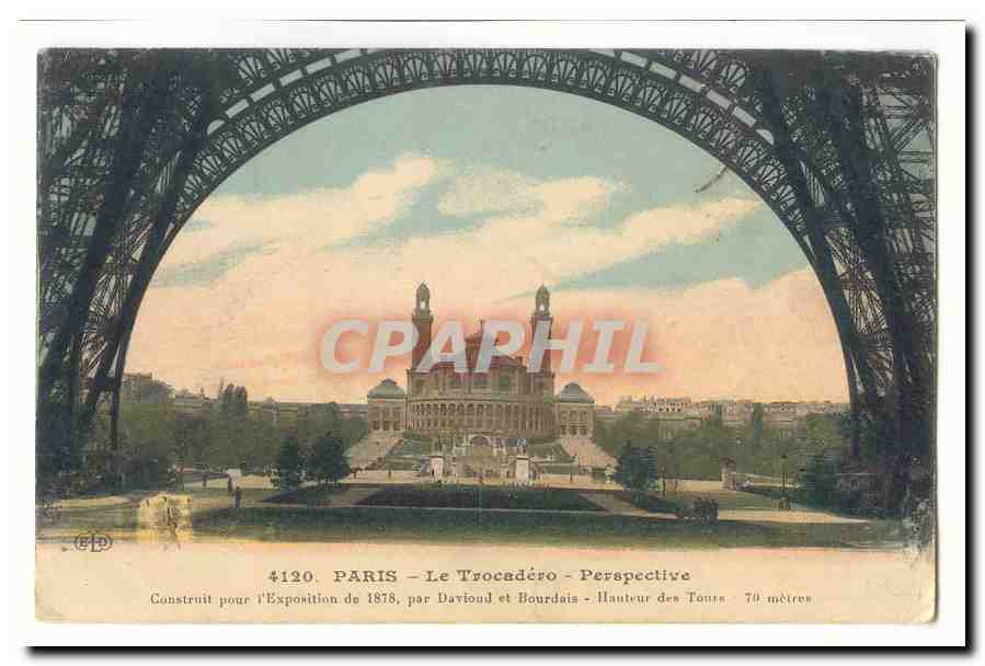 Paris (16eme) CPA Le Trocadero Perspective