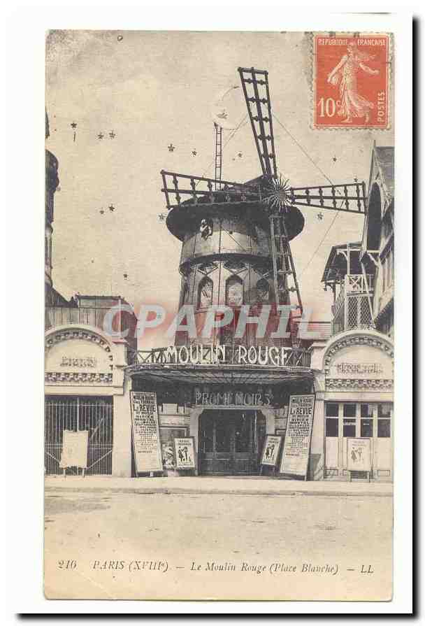 Paris (18eme) CPM Le moulin Rouge (place Blanche)