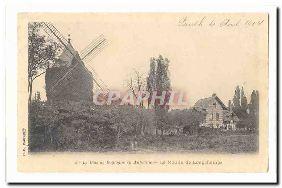Paris (18eme) CPA Le bois de Boulogne en Automne Le moulin de Longchamps