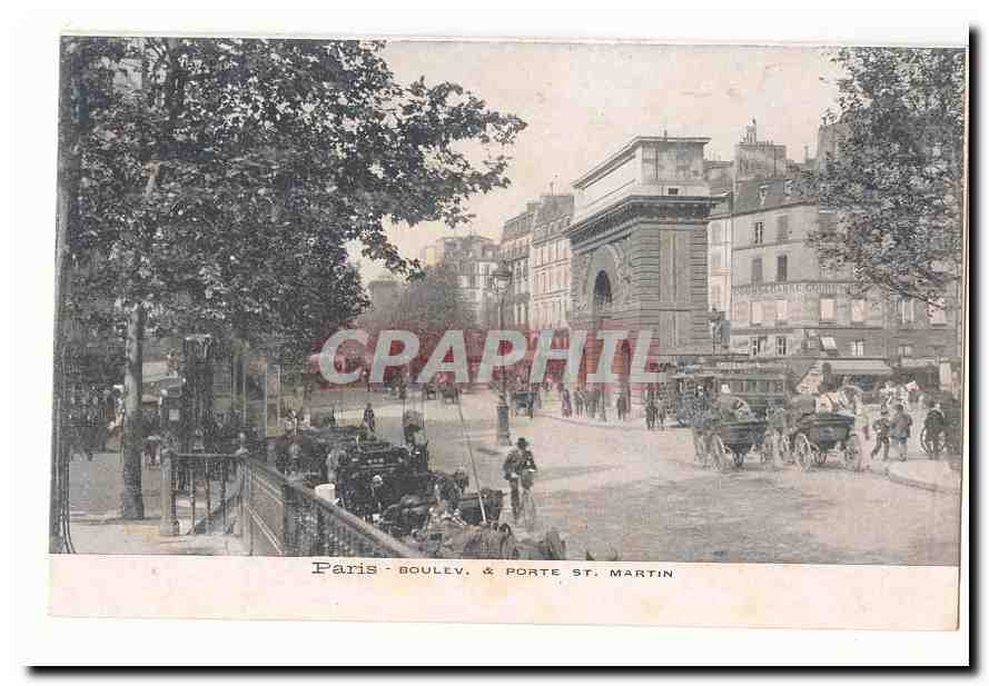 Paris (10eme) CPA Boulevard et porte St Martin