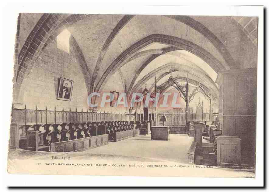 Saint Maximin La Sainte Baume CPA Couvent des P P Dominicains Choeur des religieux
