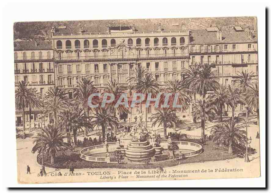 Toulon CPA Place de la liberte Monument de la Federation