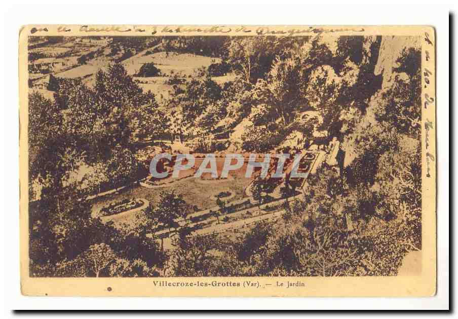 Villecroze les Grottes CPA Le jardin