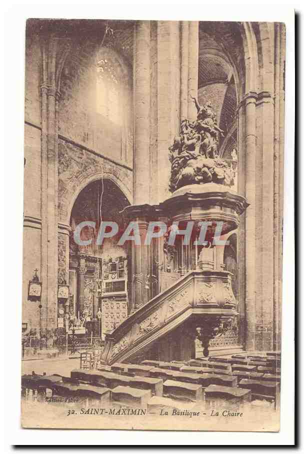 Saint Maximin CPA La basilique La chaire