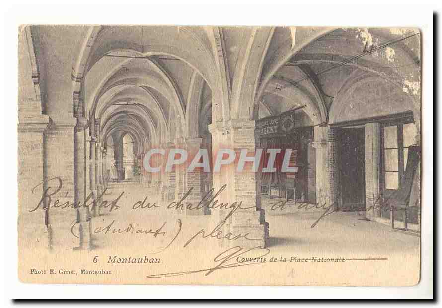 Montauban CPA Couverts de la place Nationale