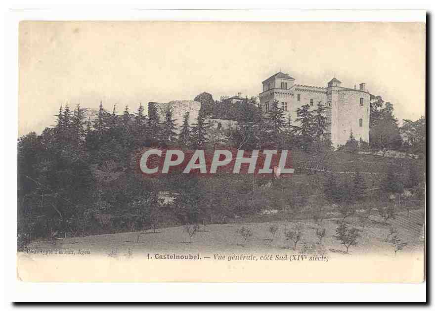 Castelnoubel CPA Vue generale cote sud (14eme)